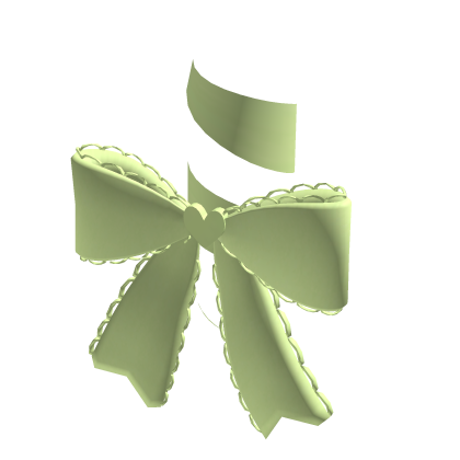 Pastel Green Coquette Ribbon Bow (for Korblox)