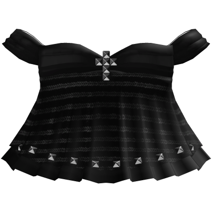 cute gothic striped babydoll dress 3.0 black Roblox item