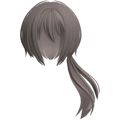 moe jfluffy anime flowy side ponytail ash brown