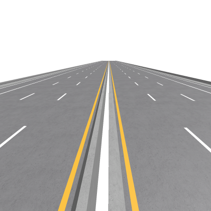 Three-Lanes Highway Road