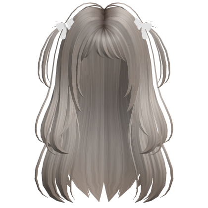 Cute Bow Pigtails Ash Blonde Roblox item