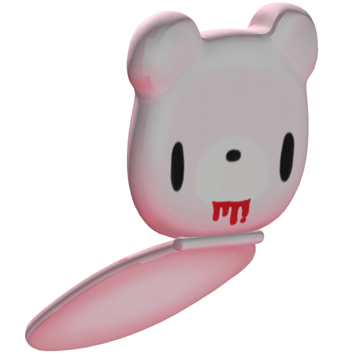 Pink Gloomy Bear Flip Phone Left