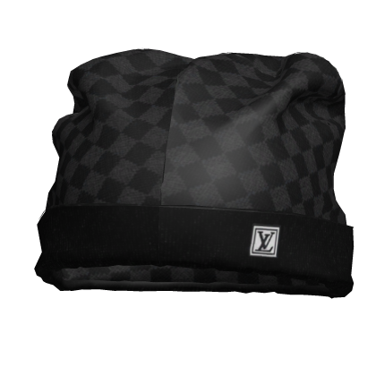 LV Black Damier Beanie