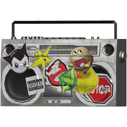 y2k stickerbomb boombox shoulder (L)