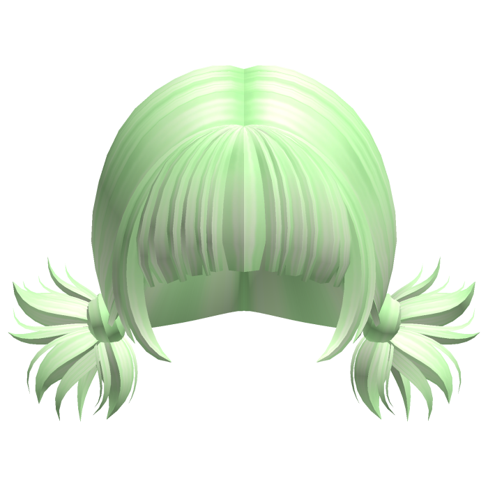 -',ৎ Kawaii Bang Spikey Pigtails in Green