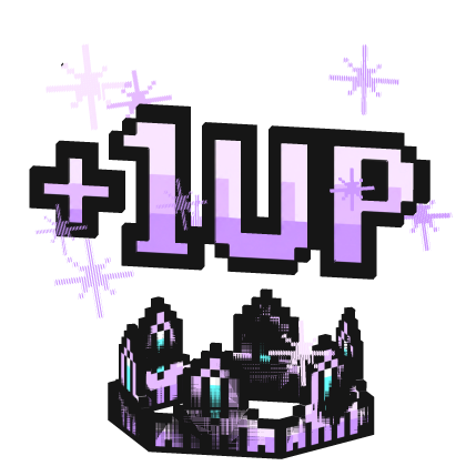 [Animated] Lavender Glitch Crown with +1UP  Roblox item