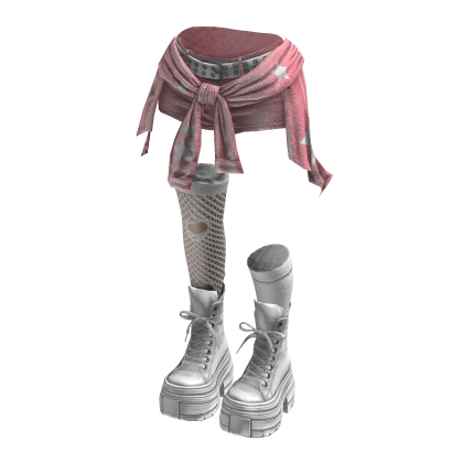 Grunge Rebel Shorts Y2K Cloth (Pink White)