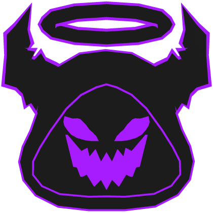 Cartoony Purple Hacker Demon Hood