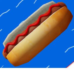 Look Up! Because there's a giant hotdog.