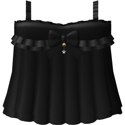 ♡ cute black adorable moe babydoll sleep dress Roblox item