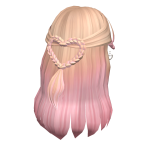 🍀Valentine Heart Braid Half Up (Pink/Blonde)