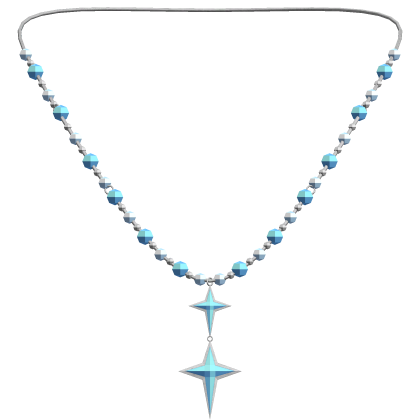 blue shiny sparkle necklace 3.0
