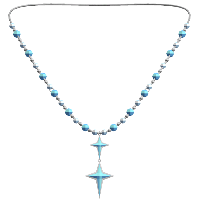 blue shiny sparkle necklace 3.0