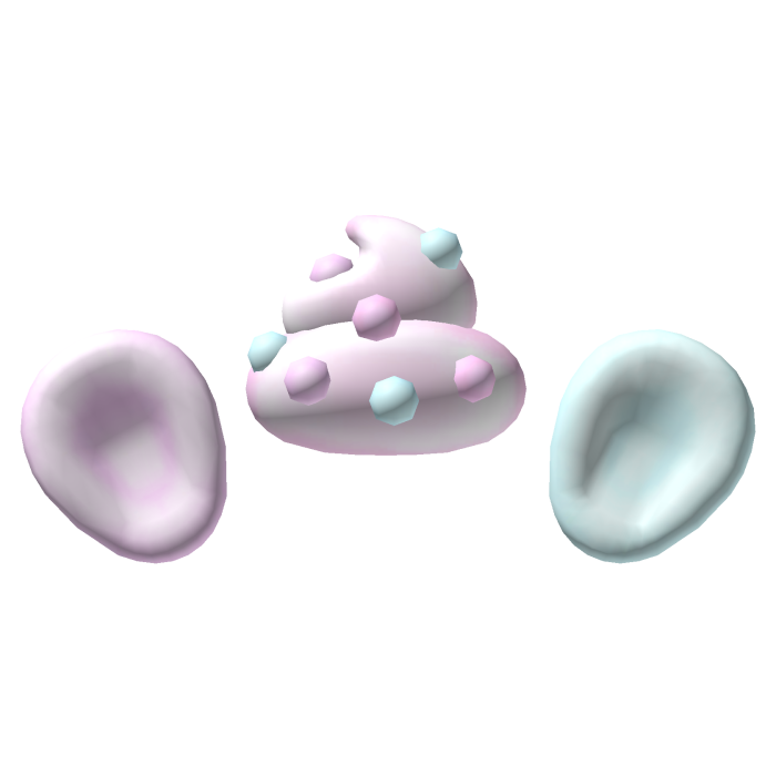 . ‿ ♡ cute numnom pink blue cotton candy ears 