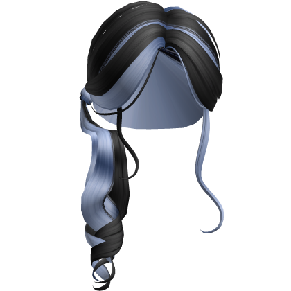 Twisted Sleek Ponytail Angelic Black Blue Roblox item