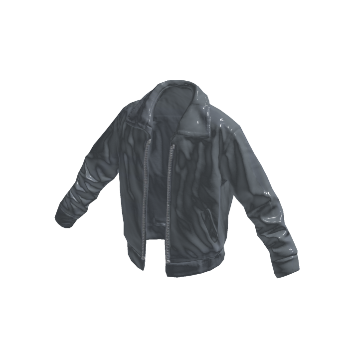 Grey Leather Bomber Jacket