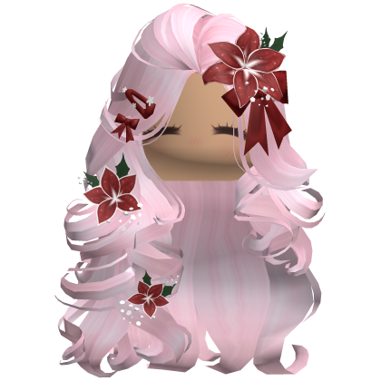 ♡ Christmas Blowout w/ Flowers (Pink)