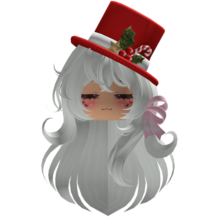 Beautiful Christmas hat hairstyle bow (White)