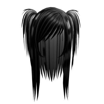 black scene gyaru hair w pigtails on the sides
