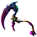 Conjoined Magical Amethyst Scythe
