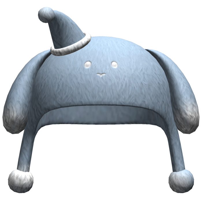 Kawaii Simple Plush Hood Blue