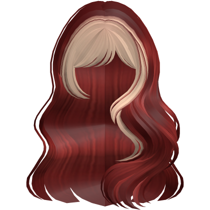 Long Wavy Layered Blowout in Red Blonde