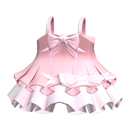 Kawaii Pink Ruffle Bow Dress 3.0