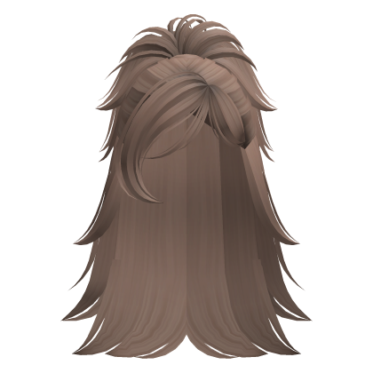 Messy Emo Y2K Scene Ponytail Hair (Milktea Brown) Roblox item