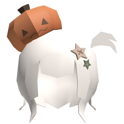 Low Poly Halloween Pumpkin Pigtail Hair White Roblox item