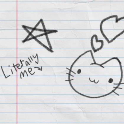 Cute Kawaii Doodles on Paper