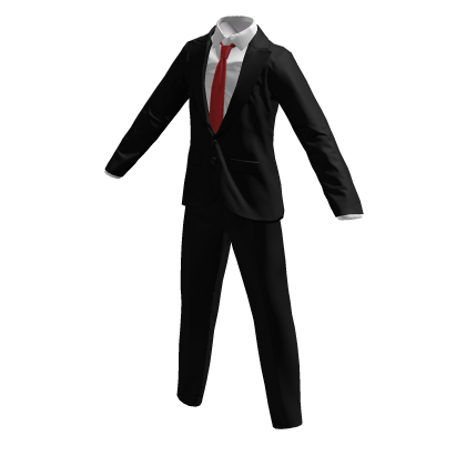 Black Suit w/ Red Tie