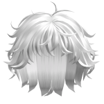 White Anime Messy Boy Hair