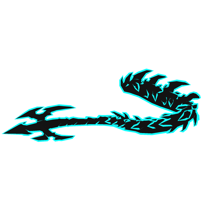 Cartoony Blue Void Dragon Tail