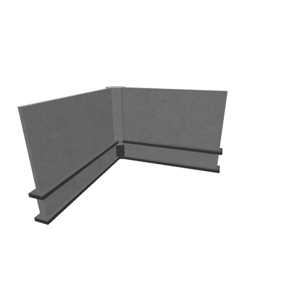 Left Industrial Concrete Wall Corner Piece