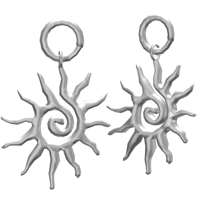 Boho Silver Sun Earrings