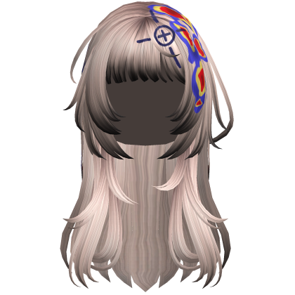 Blonde Heatwave Crosshair Punk Flowy Girl Hair