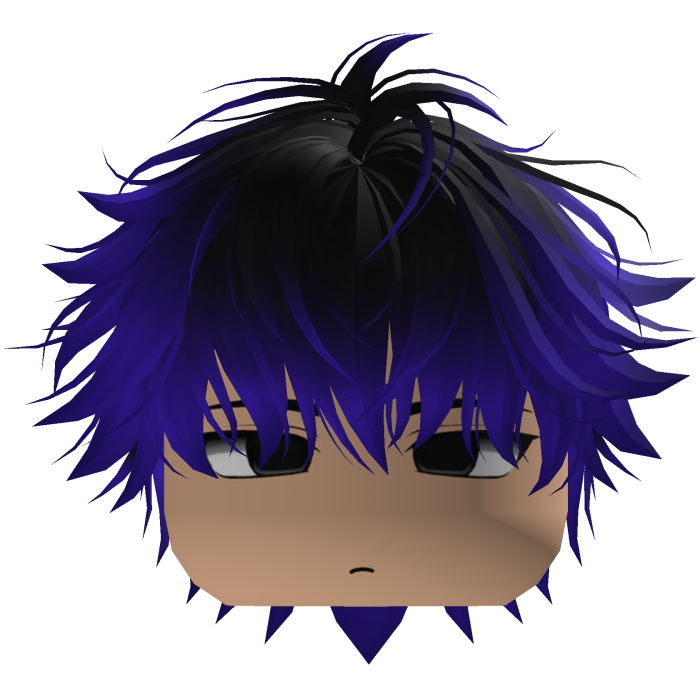 Cute Y2K emo black purple hair