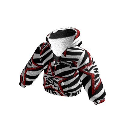 Zebra Black white Star y2k