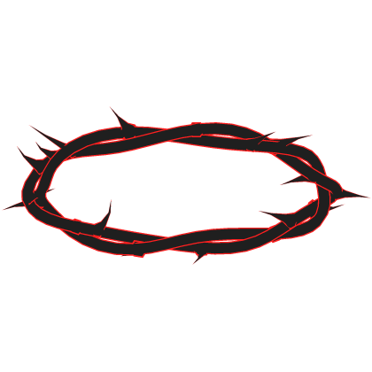 Glowing Thorn Halo Black Red Roblox item