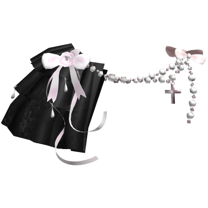 Victorian Lace Pearl Ribbon Black Shoulder 3.0 [R]