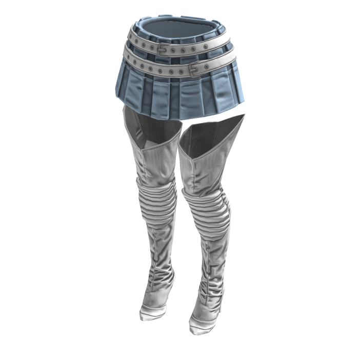 Fashionista Boot Chic Skirt (Light Blue White)