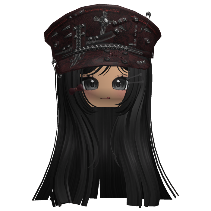 Black Captain Y2K Cap Hair
