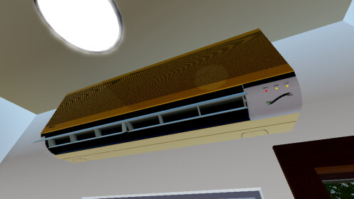 (New Daikin) Air conditioners in a suburban