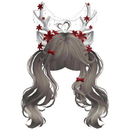 Ethereal Christmas Fairy Fawn Pigtails w/ Antlers