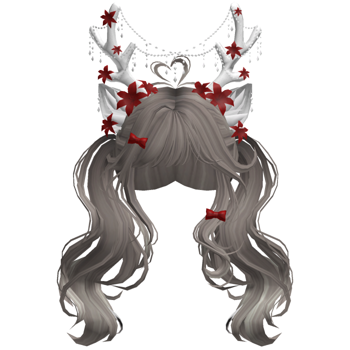 Ethereal Christmas Fairy Fawn Pigtails w/ Antlers