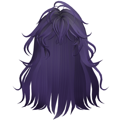 Long Wavy Wolf Cut Hair - Purple