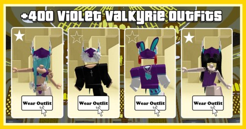 [+400 Valk Fits] Violet Valkyrie Outfits