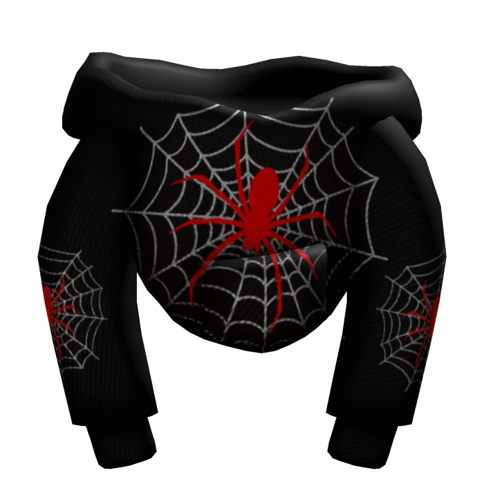 Black Designer Spider Web female Hoodie
