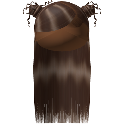 Swoop with buns half down hair - Brown