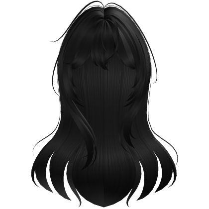 Black Messy Anime Long Hair